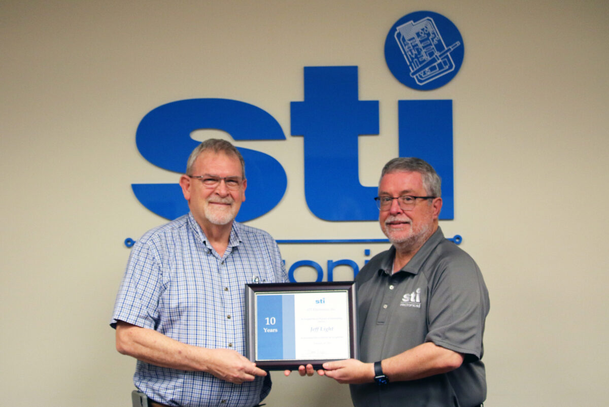 STI Recognizes Jeff Light’s 10-Year Anniversary
