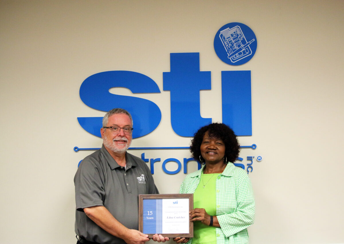 STI Celebrates Edna Crutcher’s 15th Year Work Anniversary